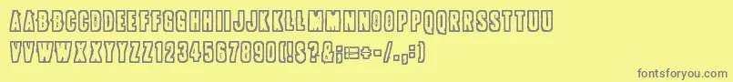 Pollux9300 Font – Gray Fonts on Yellow Background