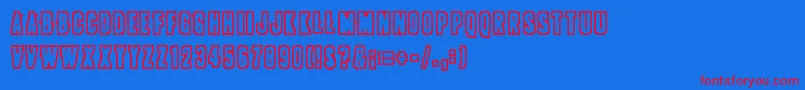 Шрифт Pollux9300 – красные шрифты на синем фоне