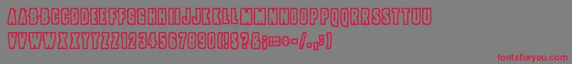 Pollux9300 Font – Red Fonts on Gray Background