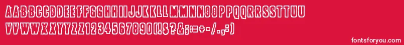 Pollux9300 Font – White Fonts on Red Background