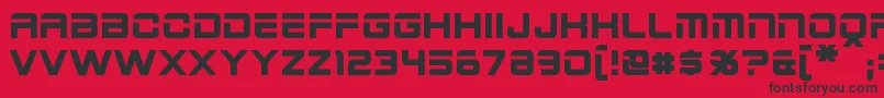 2015CruiserBold-Schriftart – Schwarze Schriften auf rotem Hintergrund