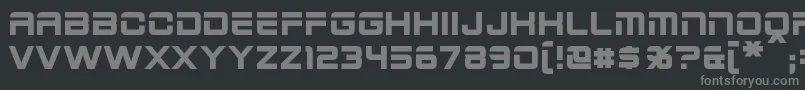 2015CruiserBold-fontti – harmaat kirjasimet mustalla taustalla