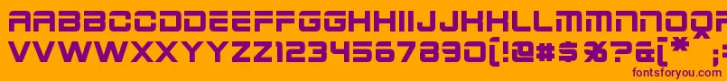 2015CruiserBold Font – Purple Fonts on Orange Background