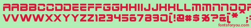 Шрифт 2015CruiserBold – красные шрифты на зелёном фоне
