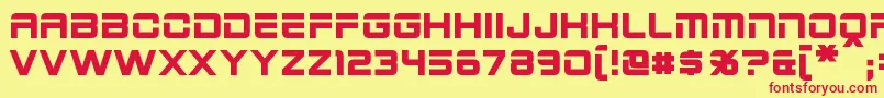 2015CruiserBold Font – Red Fonts on Yellow Background