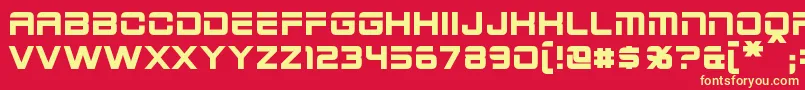 2015CruiserBold Font – Yellow Fonts on Red Background