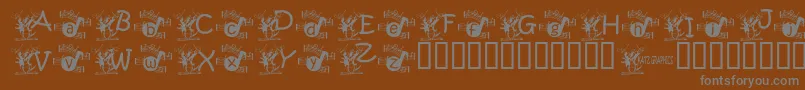 Kgmusic1 Font – Gray Fonts on Brown Background