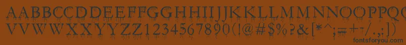 SfGushingMeadowSc Font – Black Fonts on Brown Background