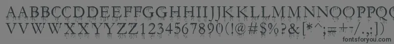 Шрифт SfGushingMeadowSc – чёрные шрифты на сером фоне