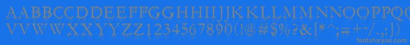 SfGushingMeadowSc Font – Gray Fonts on Blue Background