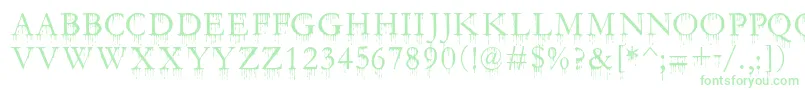 SfGushingMeadowSc Font – Green Fonts on White Background