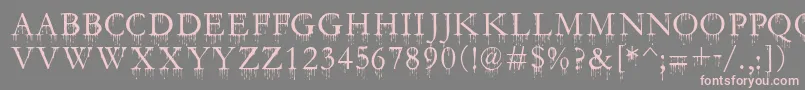 SfGushingMeadowSc Font – Pink Fonts on Gray Background