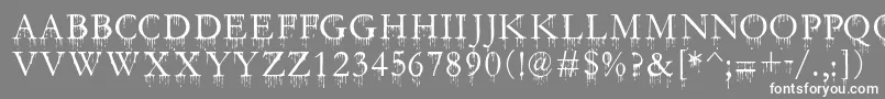 SfGushingMeadowSc Font – White Fonts on Gray Background