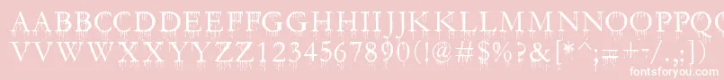 SfGushingMeadowSc Font – White Fonts on Pink Background