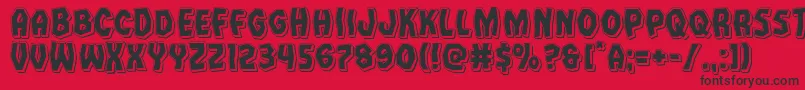 Vampirebridepunch Font – Black Fonts on Red Background