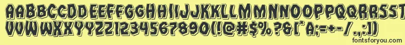 Vampirebridepunch Font – Black Fonts on Yellow Background