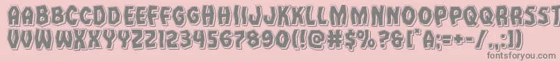 Vampirebridepunch Font – Gray Fonts on Pink Background