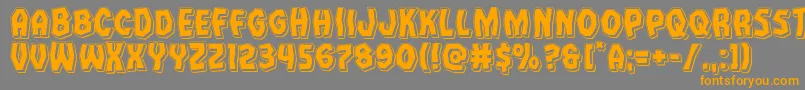 Vampirebridepunch-Schriftart – Orangefarbene Schriften auf grauem Hintergrund