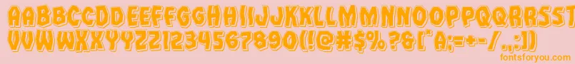 Vampirebridepunch Font – Orange Fonts on Pink Background