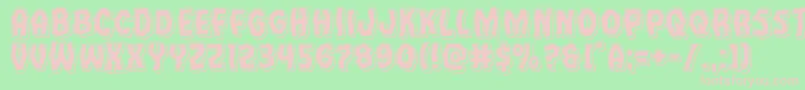 Vampirebridepunch-Schriftart – Rosa Schriften auf grünem Hintergrund