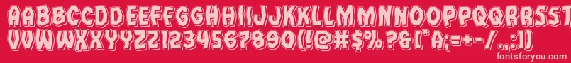 Vampirebridepunch Font – Pink Fonts on Red Background