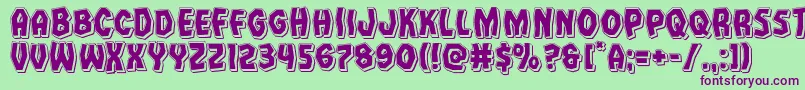 Vampirebridepunch Font – Purple Fonts on Green Background