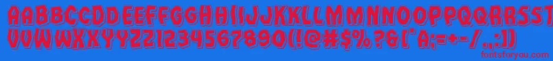 Vampirebridepunch Font – Red Fonts on Blue Background