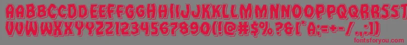 Vampirebridepunch Font – Red Fonts on Gray Background