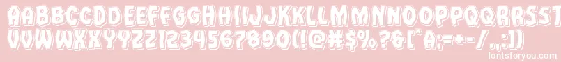 Vampirebridepunch Font – White Fonts on Pink Background