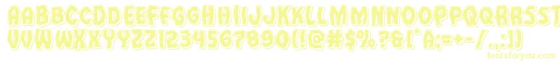 フォントVampirebridepunch – 黄色のフォント