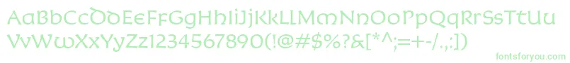 KoriganitcTtLight Font – Green Fonts on White Background