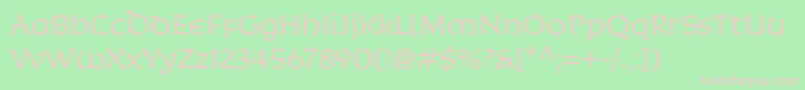 KoriganitcTtLight Font – Pink Fonts on Green Background