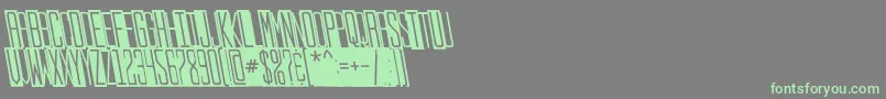 Stopslantsans Font – Green Fonts on Gray Background