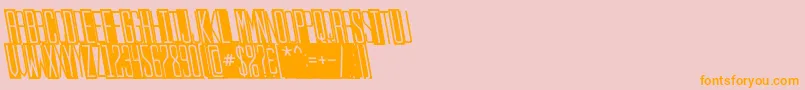 Stopslantsans Font – Orange Fonts on Pink Background