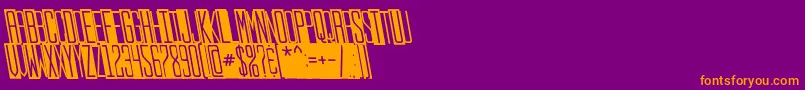 Stopslantsans-fontti – oranssit fontit violetilla taustalla