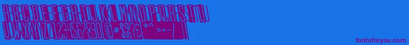 Stopslantsans Font – Purple Fonts on Blue Background