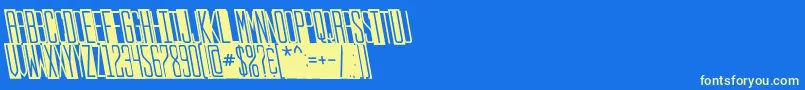 Stopslantsans Font – Yellow Fonts on Blue Background