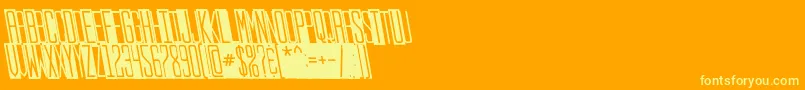 Stopslantsans Font – Yellow Fonts on Orange Background