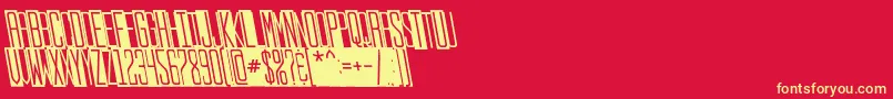 Stopslantsans Font – Yellow Fonts on Red Background