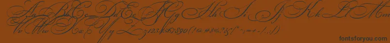 BickhamScriptTwo Font – Black Fonts on Brown Background