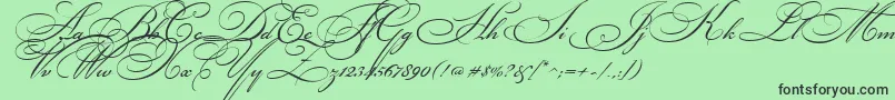 BickhamScriptTwo Font – Black Fonts on Green Background