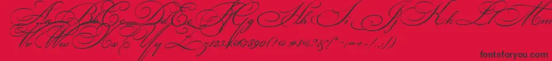 BickhamScriptTwo Font – Black Fonts on Red Background