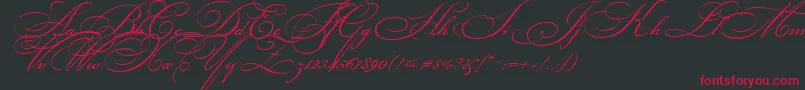 BickhamScriptTwo-Schriftart – Rote Schriften auf schwarzem Hintergrund