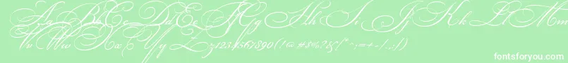 BickhamScriptTwo Font – White Fonts on Green Background