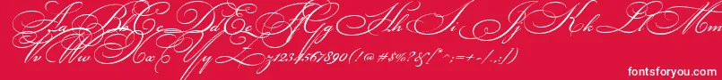 BickhamScriptTwo Font – White Fonts on Red Background