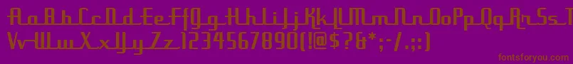 Шрифт UppenarmsnfMedium – коричневые шрифты на фиолетовом фоне