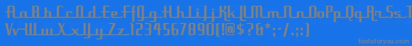 UppenarmsnfMedium Font – Gray Fonts on Blue Background