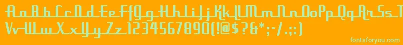 UppenarmsnfMedium Font – Green Fonts on Orange Background