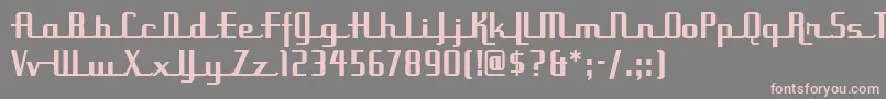 Шрифт UppenarmsnfMedium – розовые шрифты на сером фоне