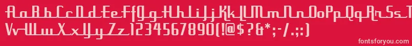 UppenarmsnfMedium Font – Pink Fonts on Red Background